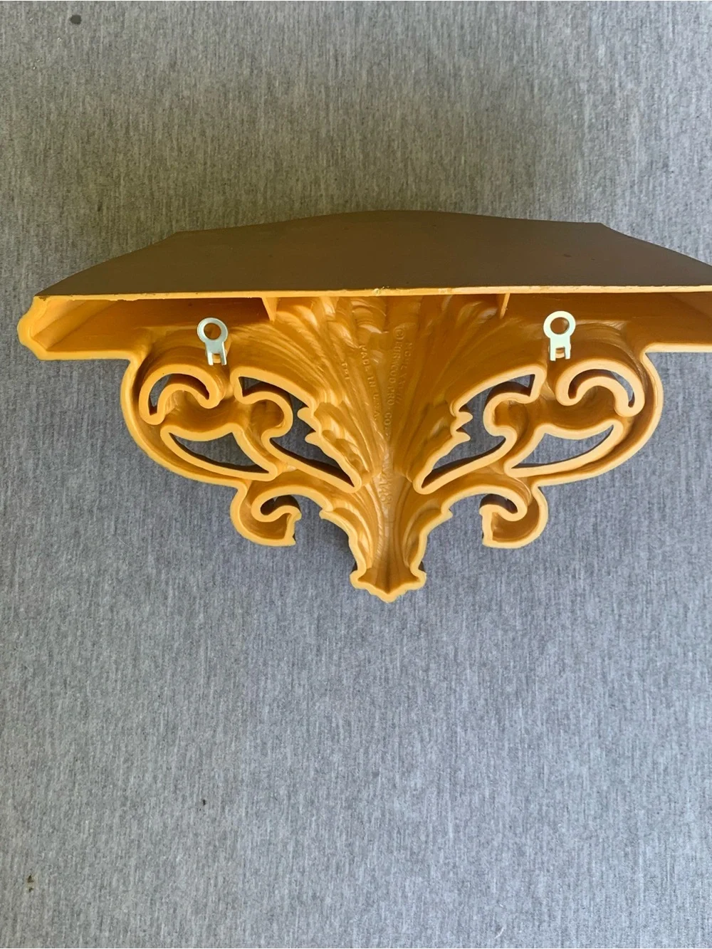 Vintage Burwood Gold Plastic Wall Shelf Hollywood Regency Style 2148 Mid Century